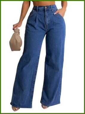 High Waist Wide Straight Leg Baggy Denim Jeans 90s Y2K